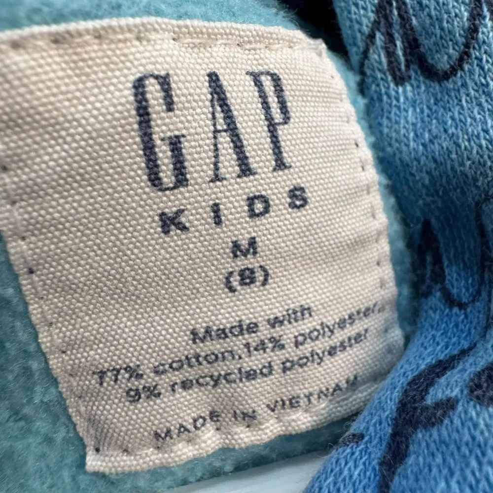 SALE! Boys’ Blue GAP Logo Script Hoodie Size M VGUC